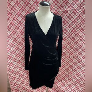 Black evening long sleeve cocktail dress